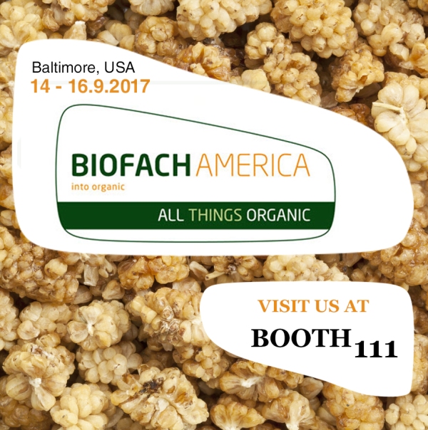 BERRYLOVE will exhibit whole organic range products at the 2017 Biofach Expo East in Baltimore.